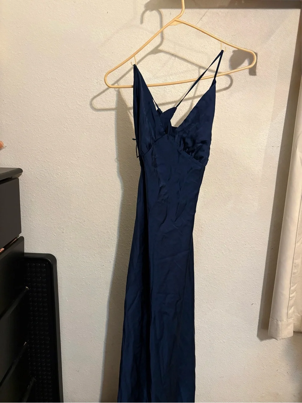 Abercrombie & Fitch Navy V-Neck Maxi Slip Dress